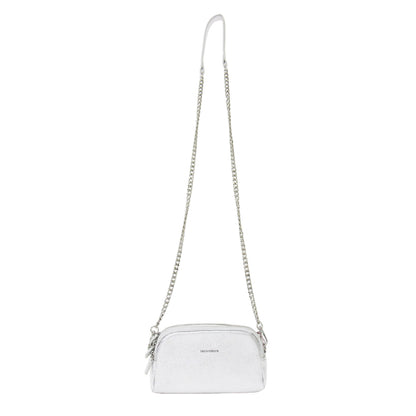 チェーン ストラップ マルチ ポケット ポーチ / ショルダーバッグ ポシェット レザー 牛革