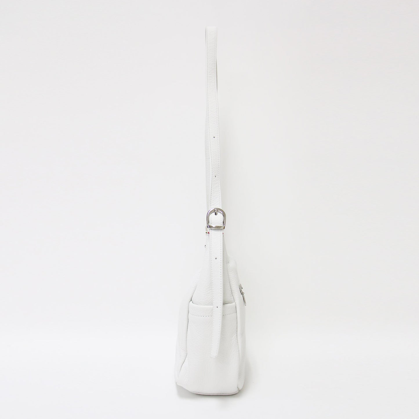 25春夏 シュリンクレザー ショルダーバッグ / ホーボーバッグ 肩掛け 斜め掛け カウレザー