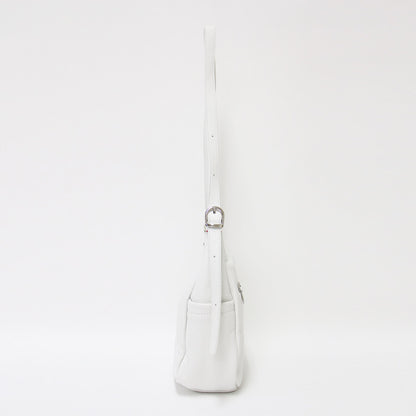 25春夏 シュリンクレザー ショルダーバッグ / ホーボーバッグ 肩掛け 斜め掛け カウレザー