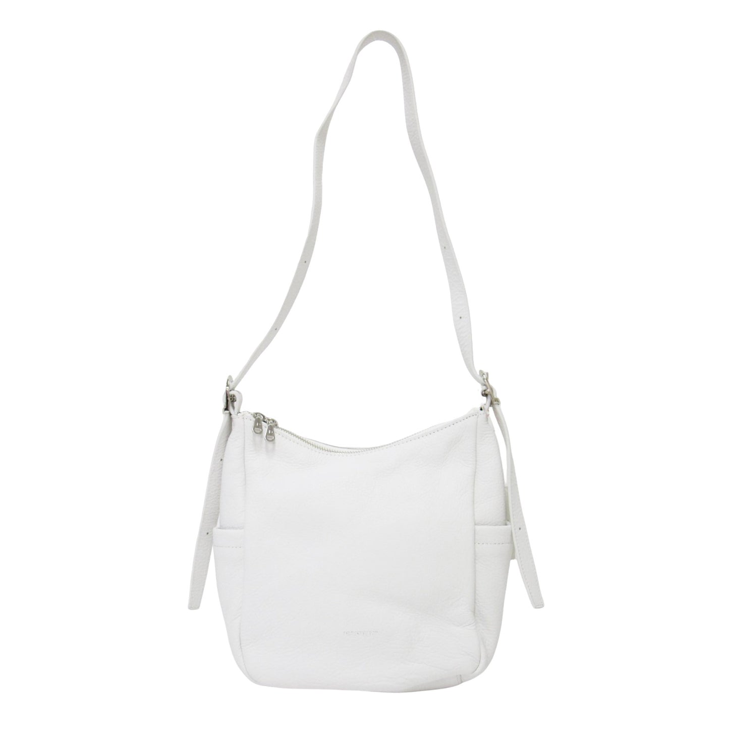 25春夏 シュリンクレザー ショルダーバッグ / ホーボーバッグ 肩掛け 斜め掛け カウレザー