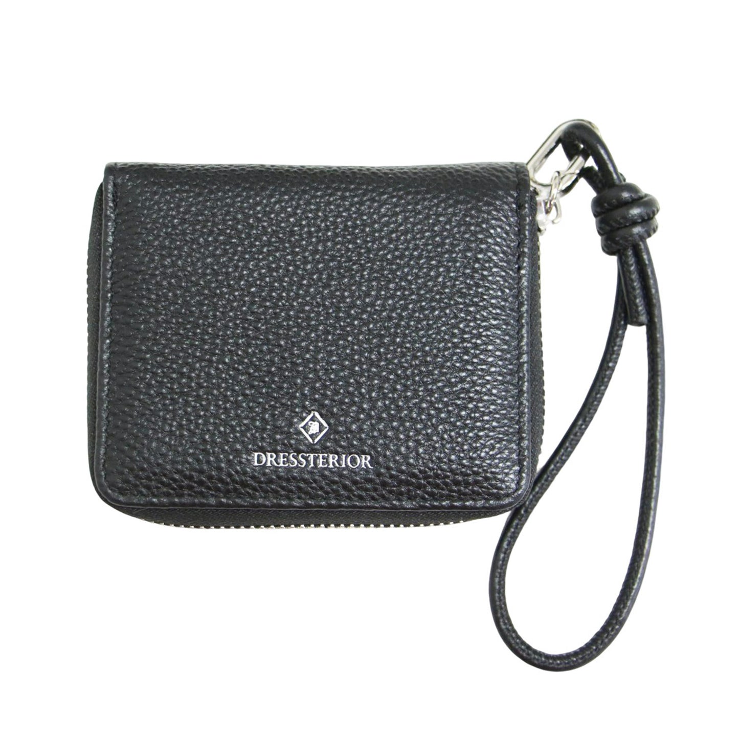 25春夏 ハンドストラップ ミニ ウォレット / 財布 二つ折り ラウンドファスナー レザー