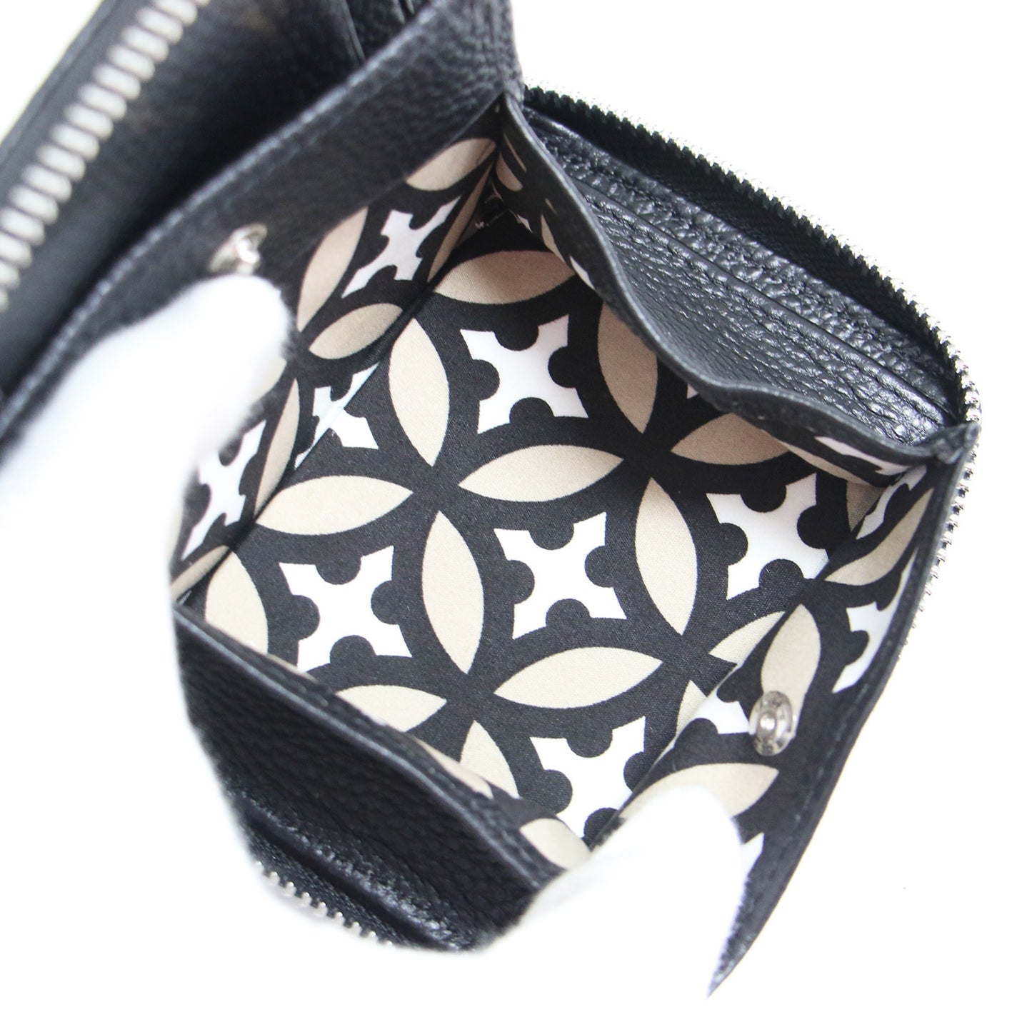 25春夏 ハンドストラップ ミニ ウォレット / 財布 二つ折り ラウンドファスナー レザー