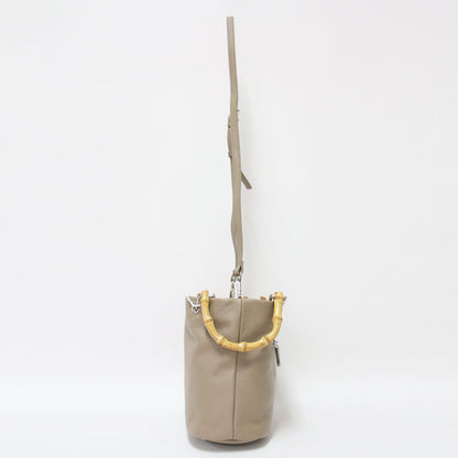 × FREAK'S STORE 別注 25春夏 バンブーハンドル バッグ / ハンドバッグ ショルダー 2WAY 斜め掛け 肩掛け レザー 牛革