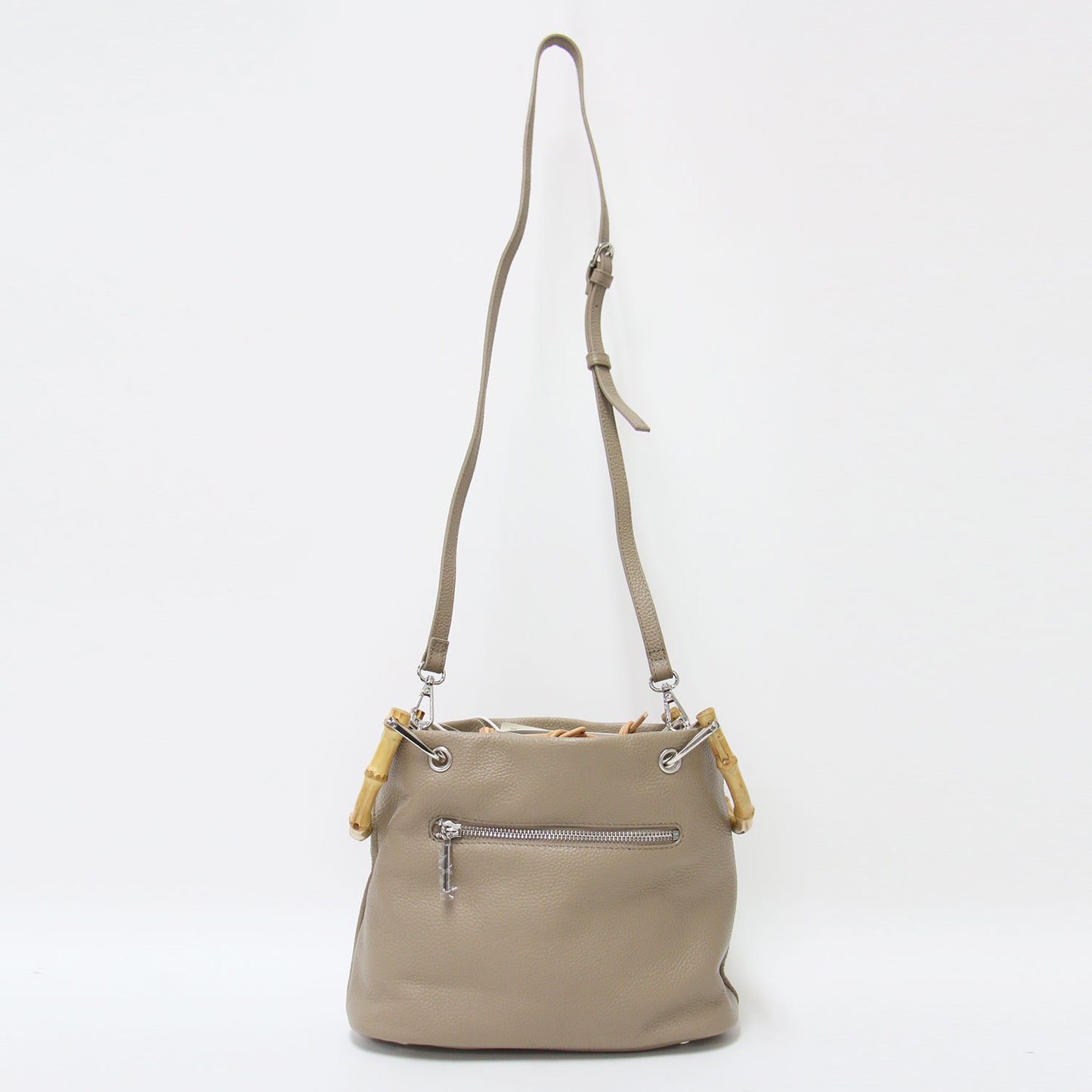 × FREAK'S STORE 別注 25春夏 バンブーハンドル バッグ / ハンドバッグ ショルダー 2WAY 斜め掛け 肩掛け レザー 牛革