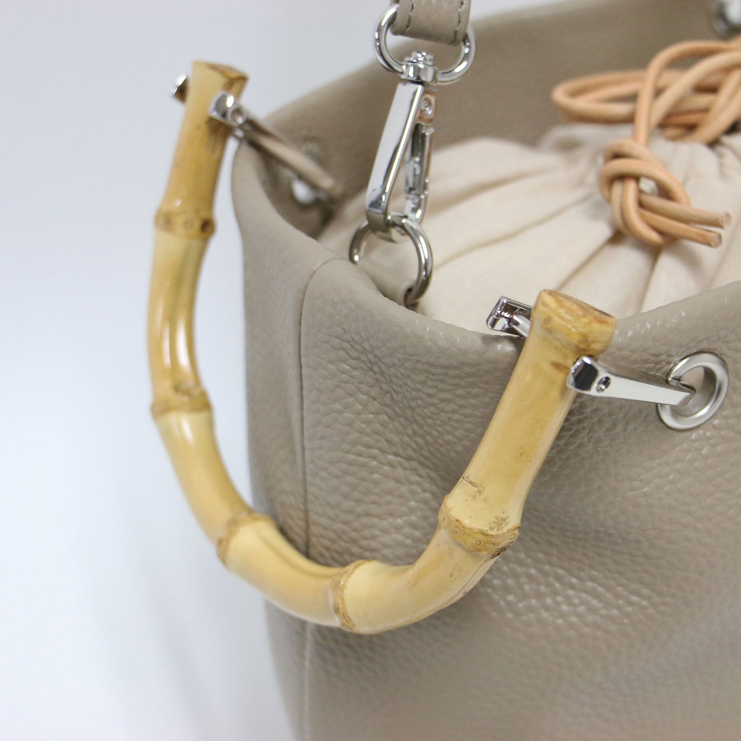 × FREAK'S STORE 別注 25春夏 バンブーハンドル バッグ / ハンドバッグ ショルダー 2WAY 斜め掛け 肩掛け レザー 牛革