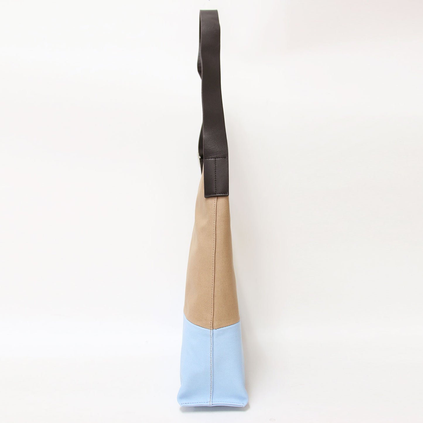 25春夏 帆布 ショルダーバッグ / ワンショルダー 斜め掛け 肩掛け バイカラー レザー