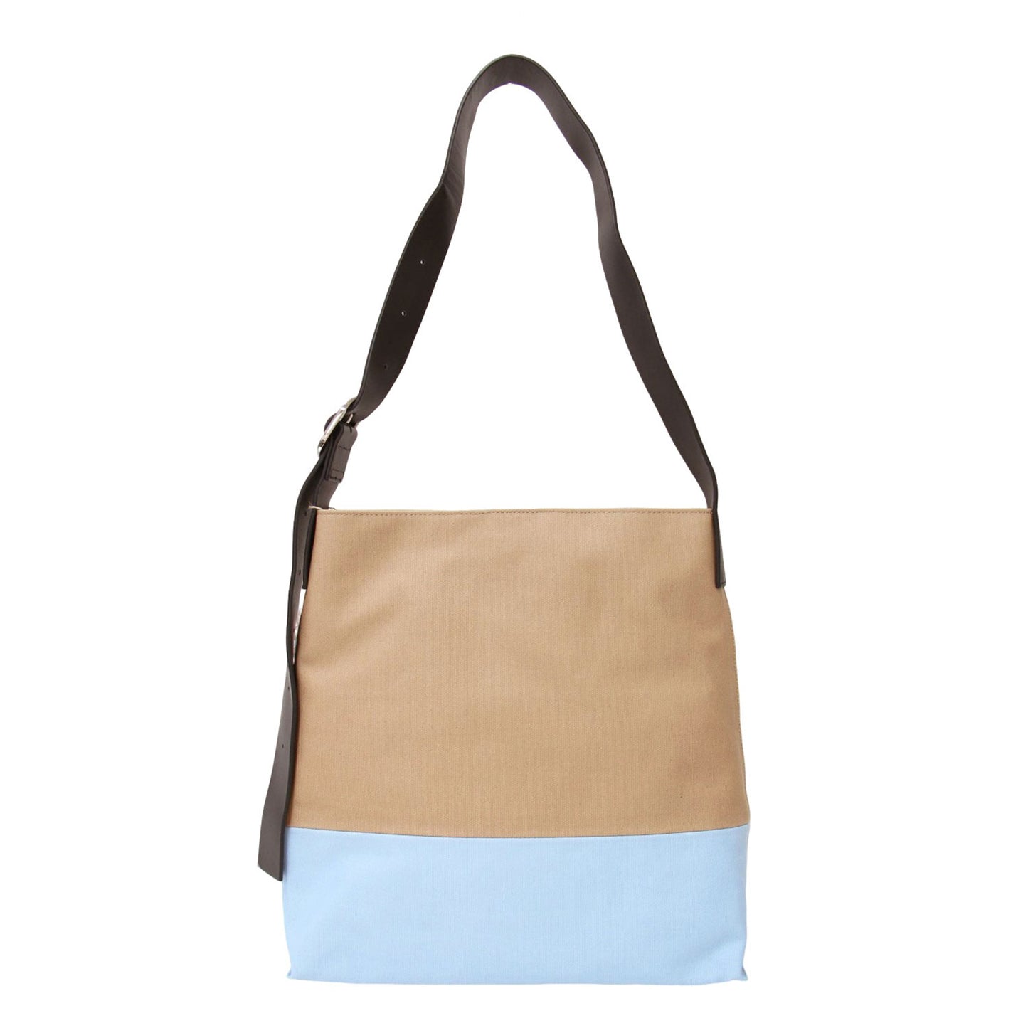 25春夏 帆布 ショルダーバッグ / ワンショルダー 斜め掛け 肩掛け バイカラー レザー