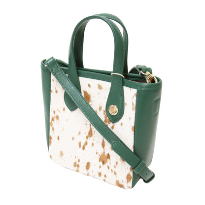 24秋冬 カウファー ミニ トートバッグ / ショルダーバッグ ハンドバッグ 斜め掛け コンビ 本革