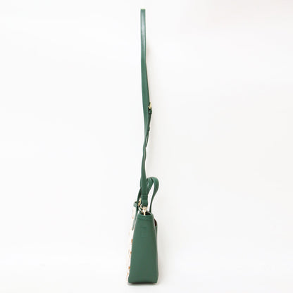 24秋冬 カウファー ミニ トートバッグ / ショルダーバッグ ハンドバッグ 斜め掛け コンビ 本革