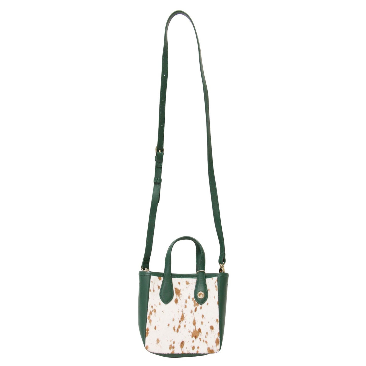 24秋冬 カウファー ミニ トートバッグ / ショルダーバッグ ハンドバッグ 斜め掛け コンビ 本革