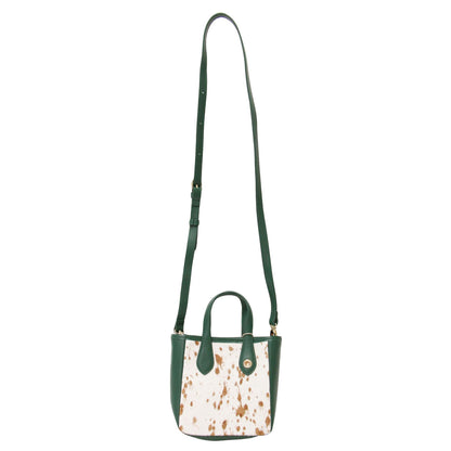 24秋冬 カウファー ミニ トートバッグ / ショルダーバッグ ハンドバッグ 斜め掛け コンビ 本革