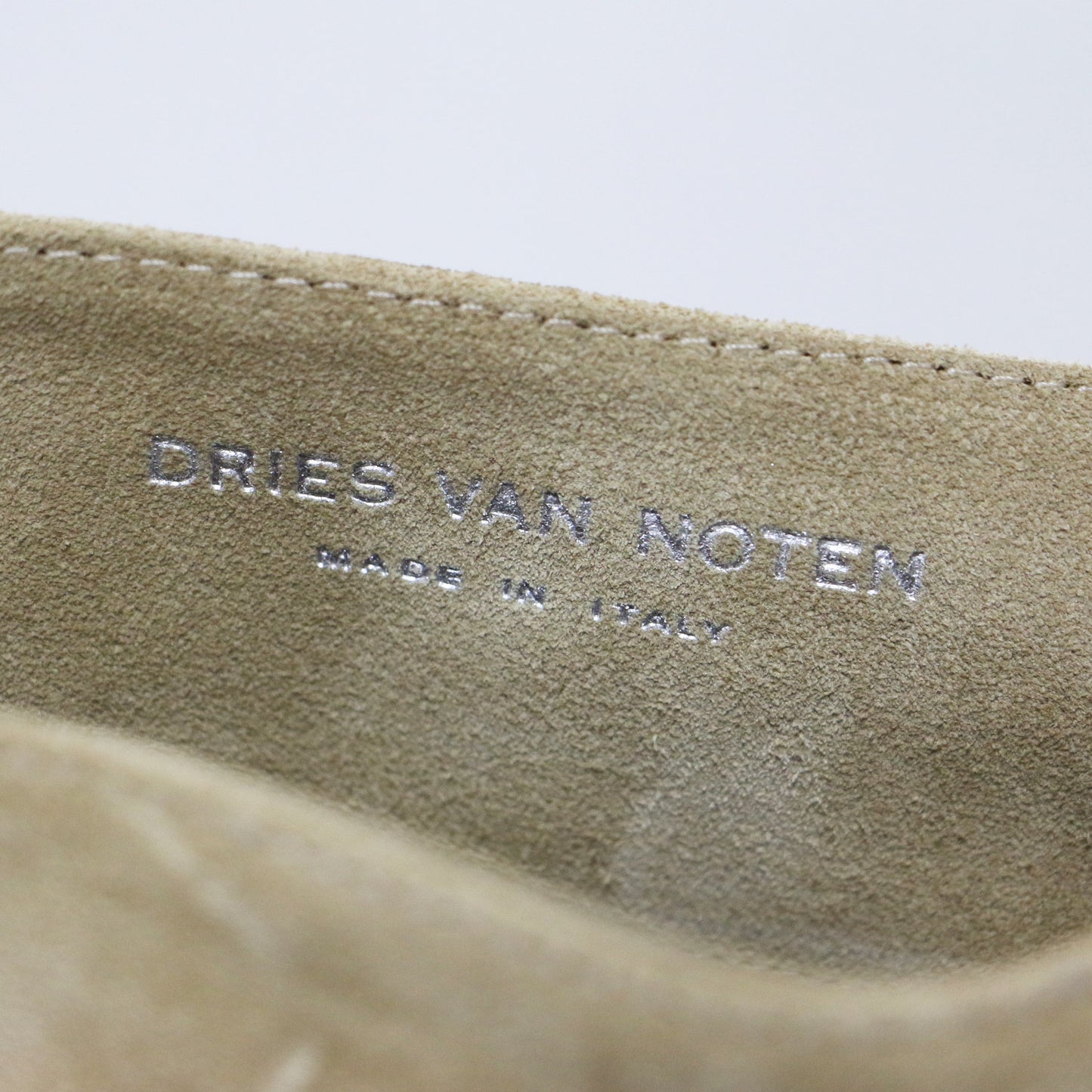 スエード カットワーク ロング ブーツ / ウエスタンブーツ ラウンドトゥ 牛革