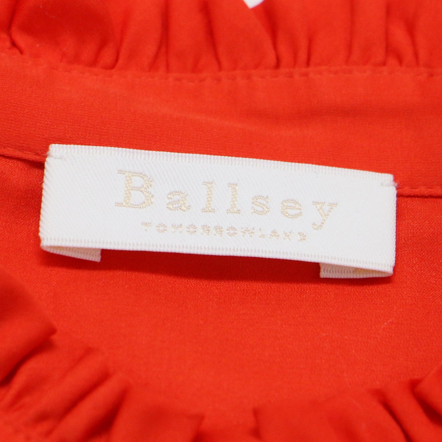 24春夏 コットン シルク サテン ピンタック ギャザー ブラウス / シャツ 長袖 フリルカラー ボリュームスリーブ Aライン