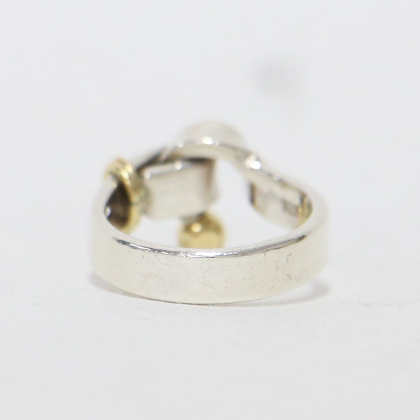 フック&アイ リング / 指輪 コンビ SV925 K18 ヴィンテージ