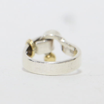 フック&アイ リング / 指輪 コンビ SV925 K18 ヴィンテージ