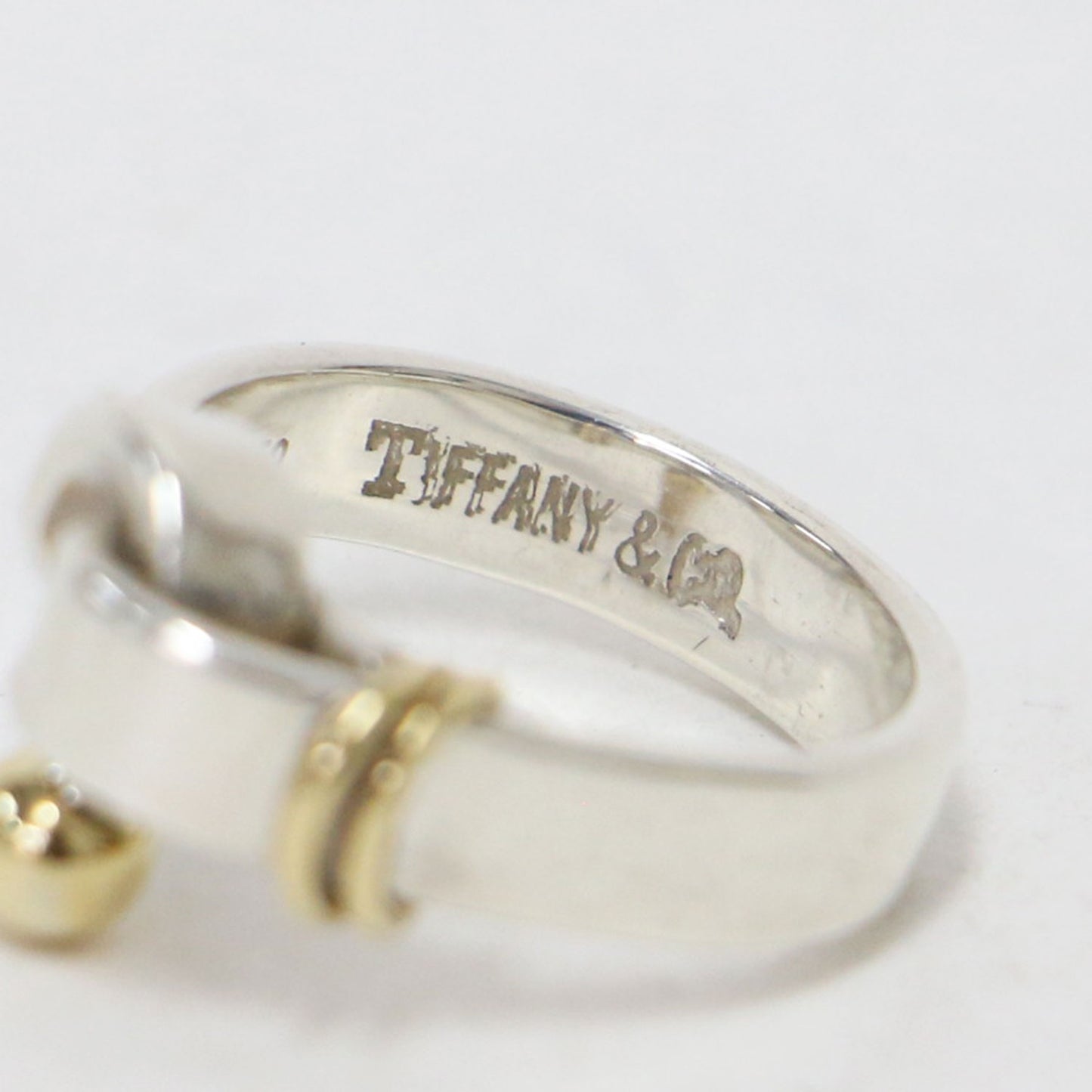 フック&アイ リング / 指輪 コンビ SV925 K18 ヴィンテージ