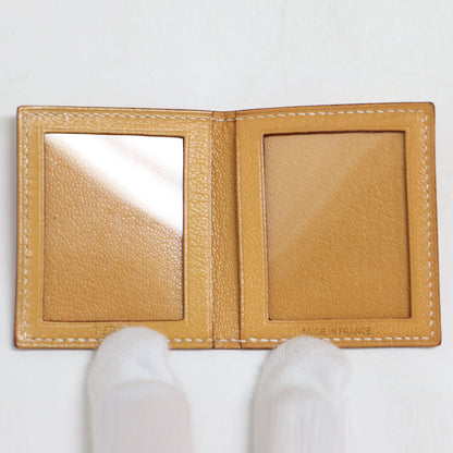 レザー ミニ フォトケース / 写真入れ 2面 本革