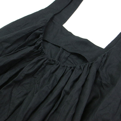 24春夏 コットン リネン バックオープン ドレス / Back open dress ワンピース ノースリーブ スクエアネック ロング丈