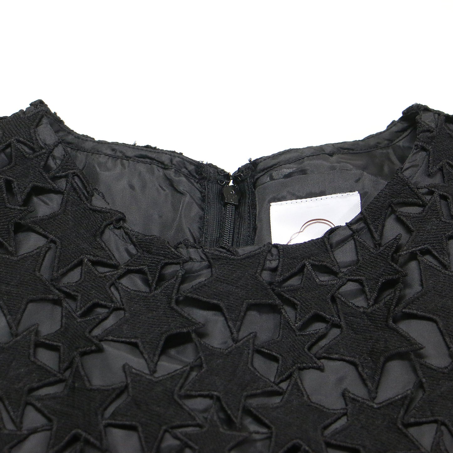 25春夏 スターレース ティアード ワンピース / ドレス ノースリーブ クルーネック マキシ丈 総レース