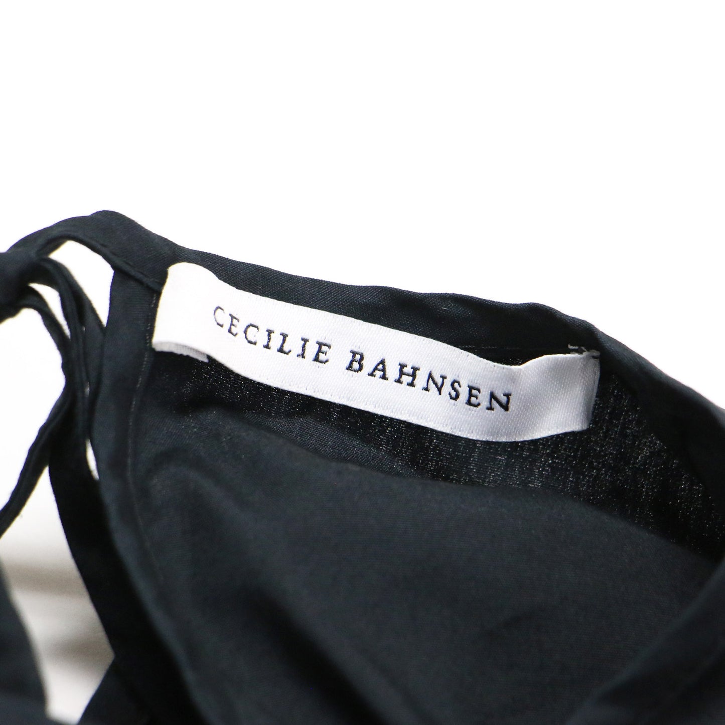 パフスリーブ ティアード ボリューム ロング ワンピース / ドレス マキシ丈 半袖 クルーネック リボン コットン