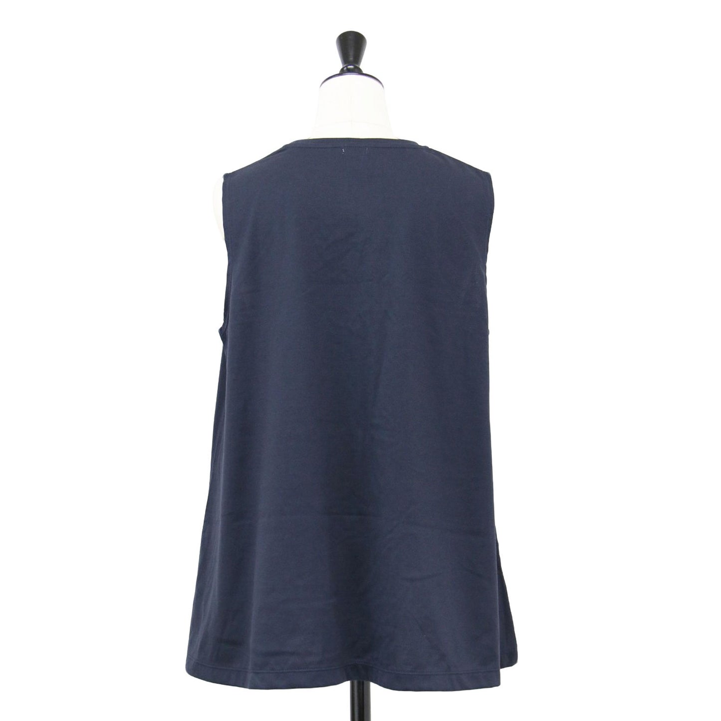 25春夏 ファインコットン テントライン プルオーバー / カットソー ノースリーブ クルーネック フレア ジャージー素材