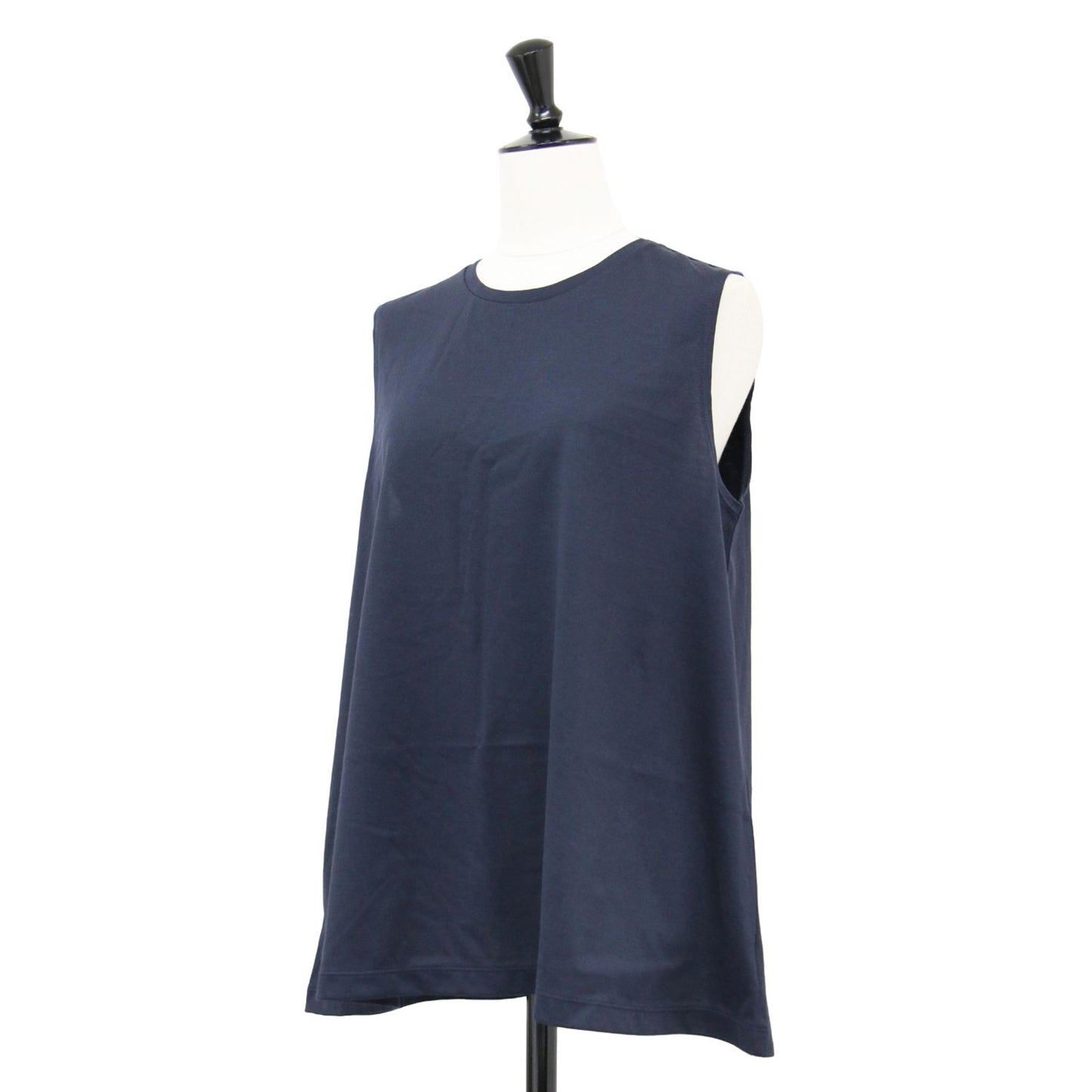 25春夏 ファインコットン テントライン プルオーバー / カットソー ノースリーブ クルーネック フレア ジャージー素材