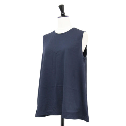 25春夏 ファインコットン テントライン プルオーバー / カットソー ノースリーブ クルーネック フレア ジャージー素材