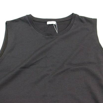 25春夏 ファインコットン テントライン プルオーバー / カットソー ノースリーブ クルーネック フレア ジャージー素材