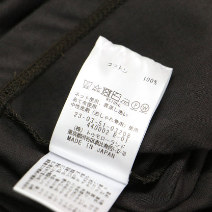 25春夏 ファインコットン テントライン プルオーバー / カットソー ノースリーブ クルーネック フレア ジャージー素材