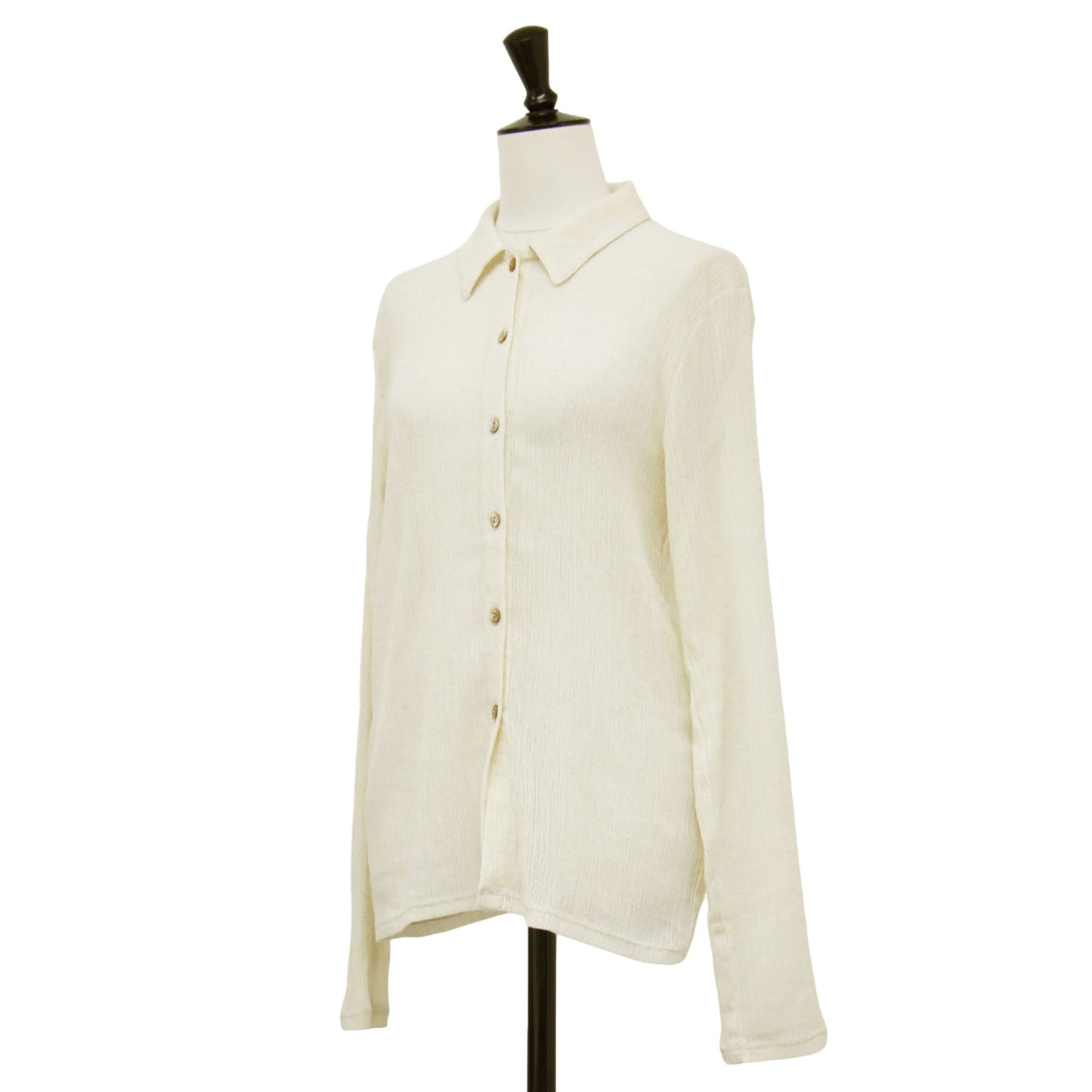 24春夏 楊柳 シャツ カーディガン / ブラウス 長袖 シアー リネン