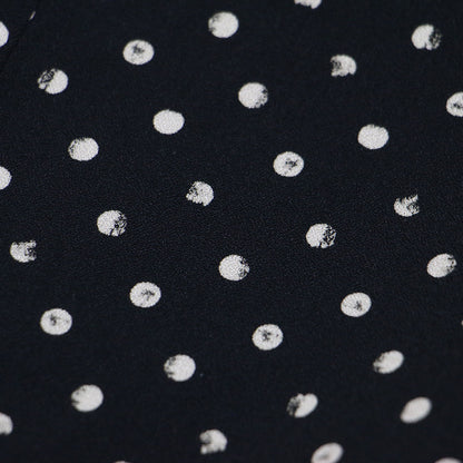 ドット キャミソール ワンピース / ノースリーブ ロング丈 フレア リボン