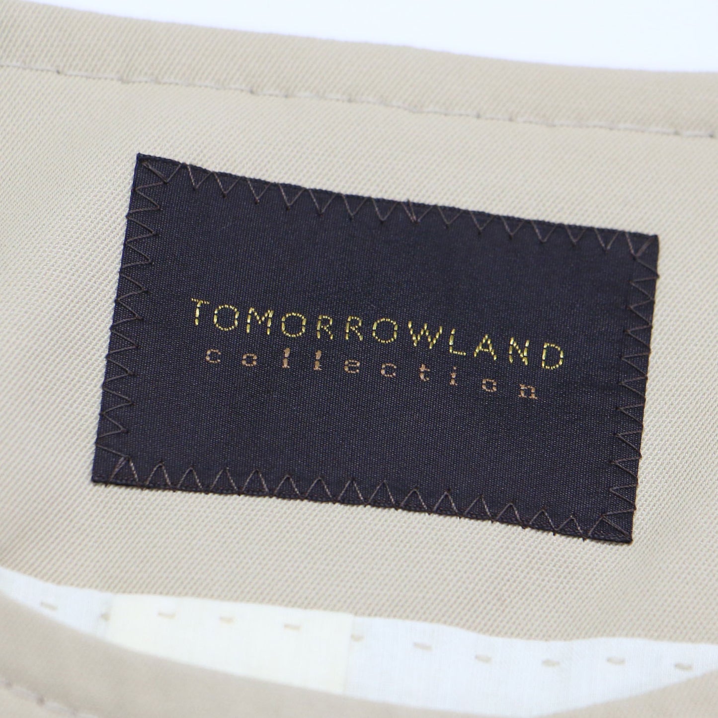 ドライツイル ノーカラー ベルテッドコート / ロング丈 Aライン ドロップショルダー コットン