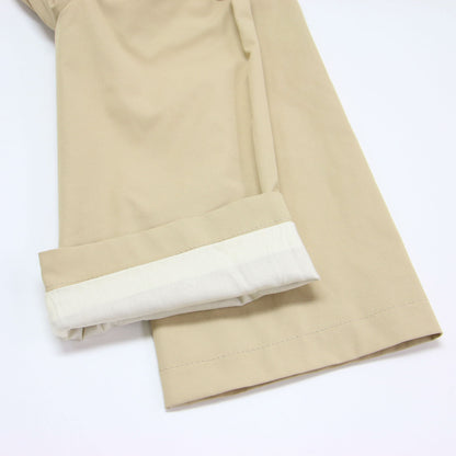 ドライツイル ノーカラー ベルテッドコート / ロング丈 Aライン ドロップショルダー コットン