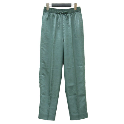 21春夏 ポリステルスラブ イージー ストレート パンツ / テーパード ウエストゴム プルオン センタープレス