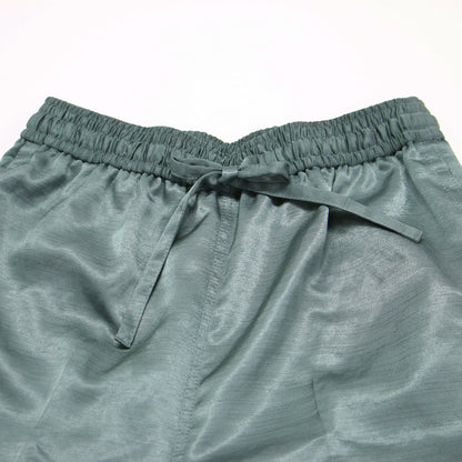 21春夏 ポリステルスラブ イージー ストレート パンツ / テーパード ウエストゴム プルオン センタープレス