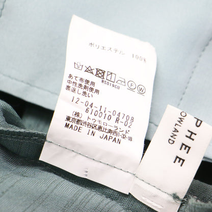 21春夏 ポリステルスラブ イージー ストレート パンツ / テーパード ウエストゴム プルオン センタープレス