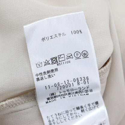 21春夏 ランダムプリーツ ジョーゼット バッククロス サロペット / オールインワン ワイドパンツ ロング丈