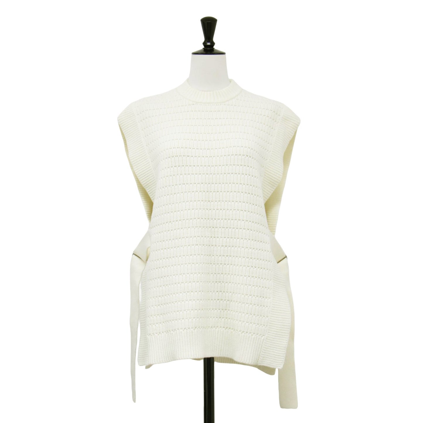 25春夏 ハイブリッドコットン クルーネック ベスト / ニット 12025102105 ノースリーブ 振り柄