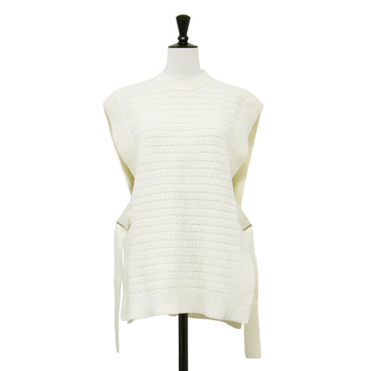 25春夏 ハイブリッドコットン クルーネック ベスト / ニット 12025102105 ノースリーブ 振り柄