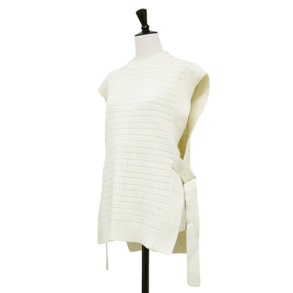 25春夏 ハイブリッドコットン クルーネック ベスト / ニット 12025102105 ノースリーブ 振り柄