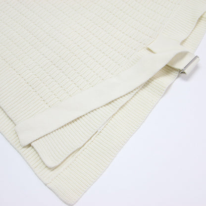 25春夏 ハイブリッドコットン クルーネック ベスト / ニット 12025102105 ノースリーブ 振り柄