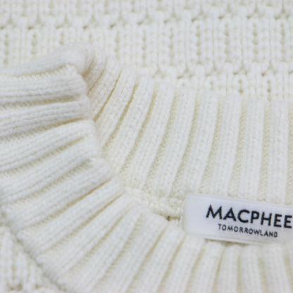 25春夏 ハイブリッドコットン クルーネック ベスト / ニット 12025102105 ノースリーブ 振り柄