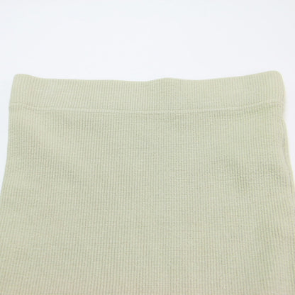 20春夏 リブ カットソー タイト スカート / cut and sewn 膝丈 ウエストゴム ストレッチ コットン