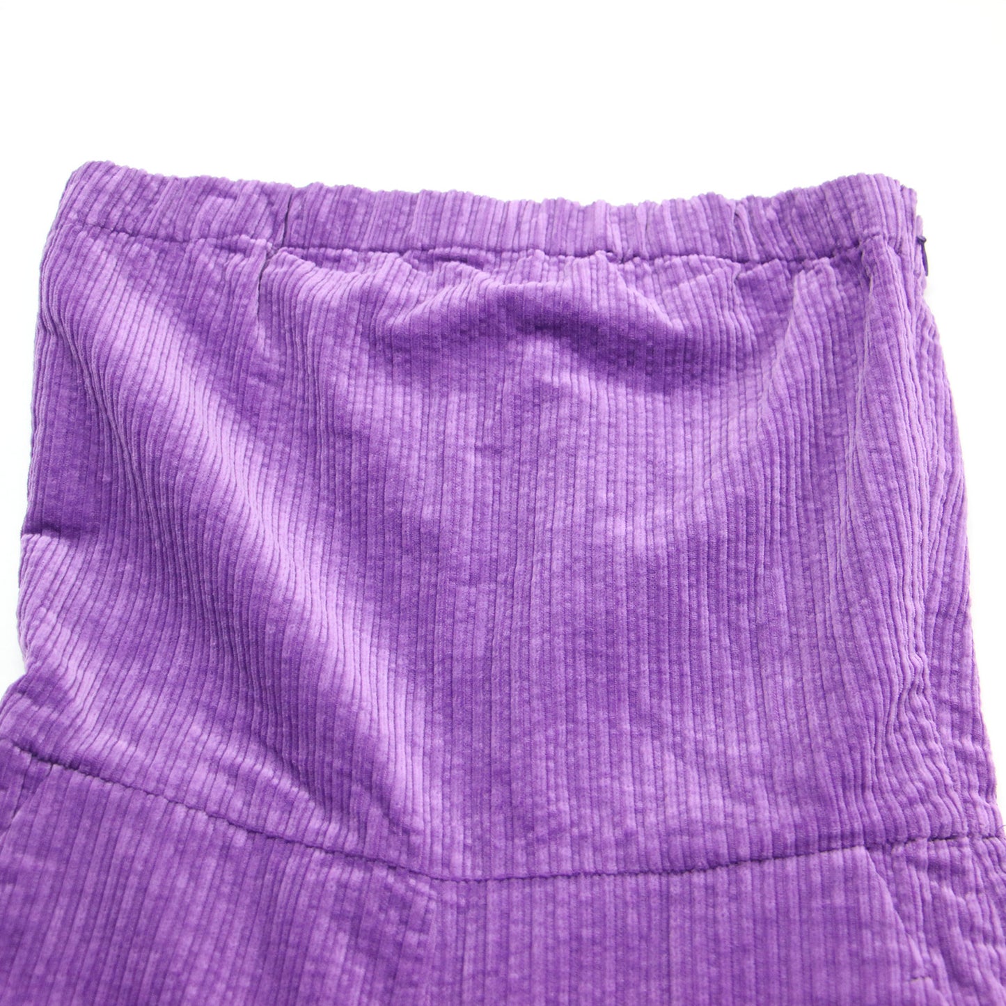 22秋冬 コーデュロイ ベア オールインワン / サロペット セミワイド ストレート ギャザー コットン