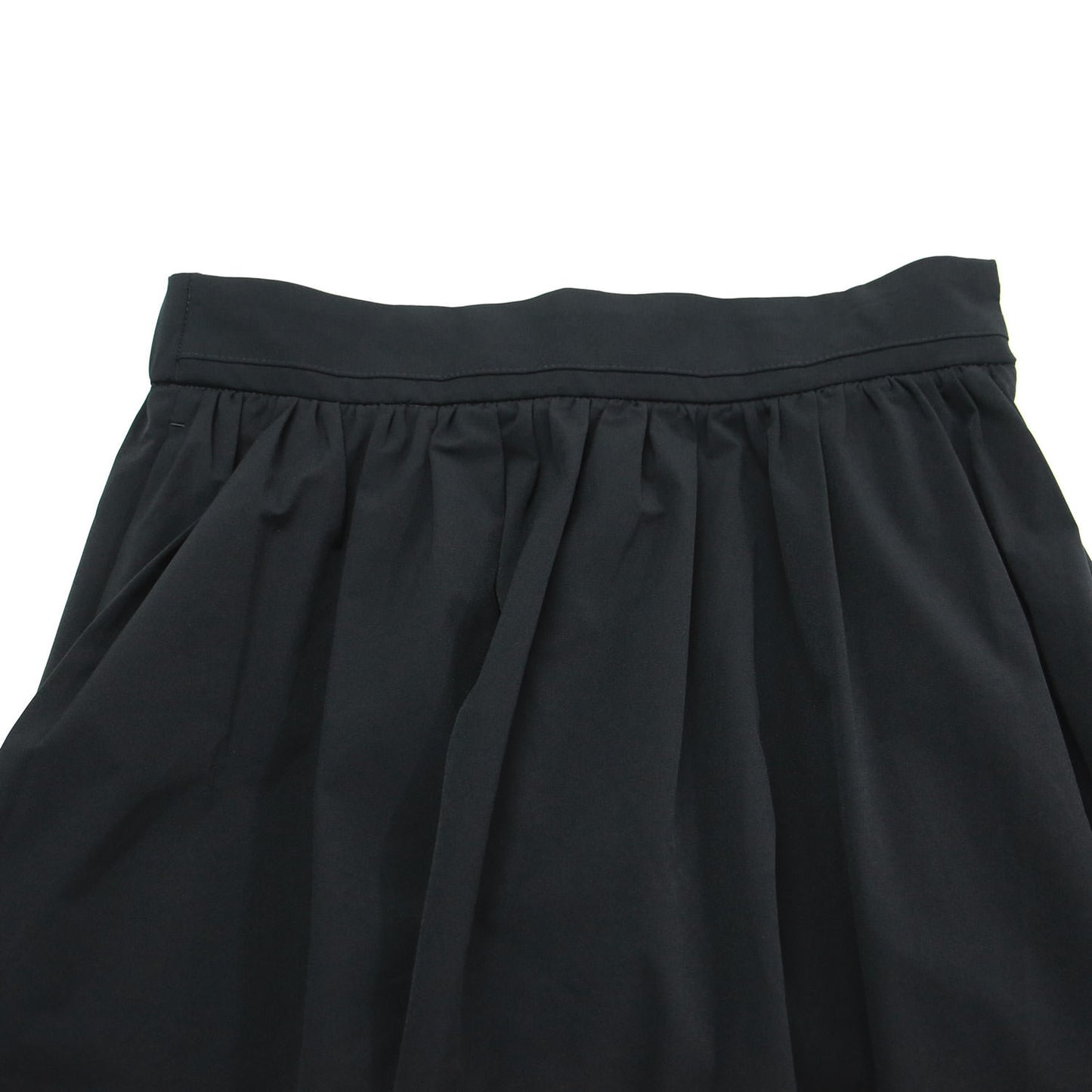 24春夏 ストレッチタフタ ボリュームギャザー スカート / ロング丈 フレア バックウエストゴム