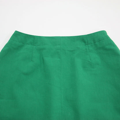 24春夏 リネン レーヨン ストレッチ バックペプラム スカート / 膝丈 セミフレア リネン