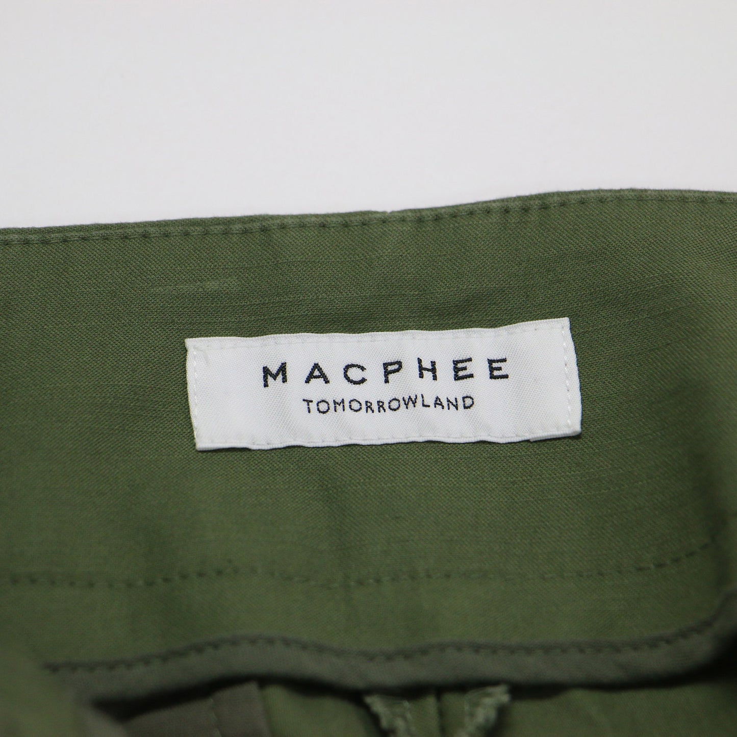 21春夏 バックサテン スラブ ミリタリーパンツ / テーパード ハイウエスト バックル ストレッチ コットン