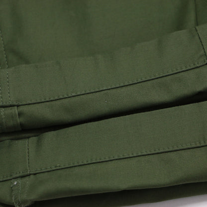 21春夏 バックサテン スラブ ミリタリーパンツ / テーパード ハイウエスト バックル ストレッチ コットン