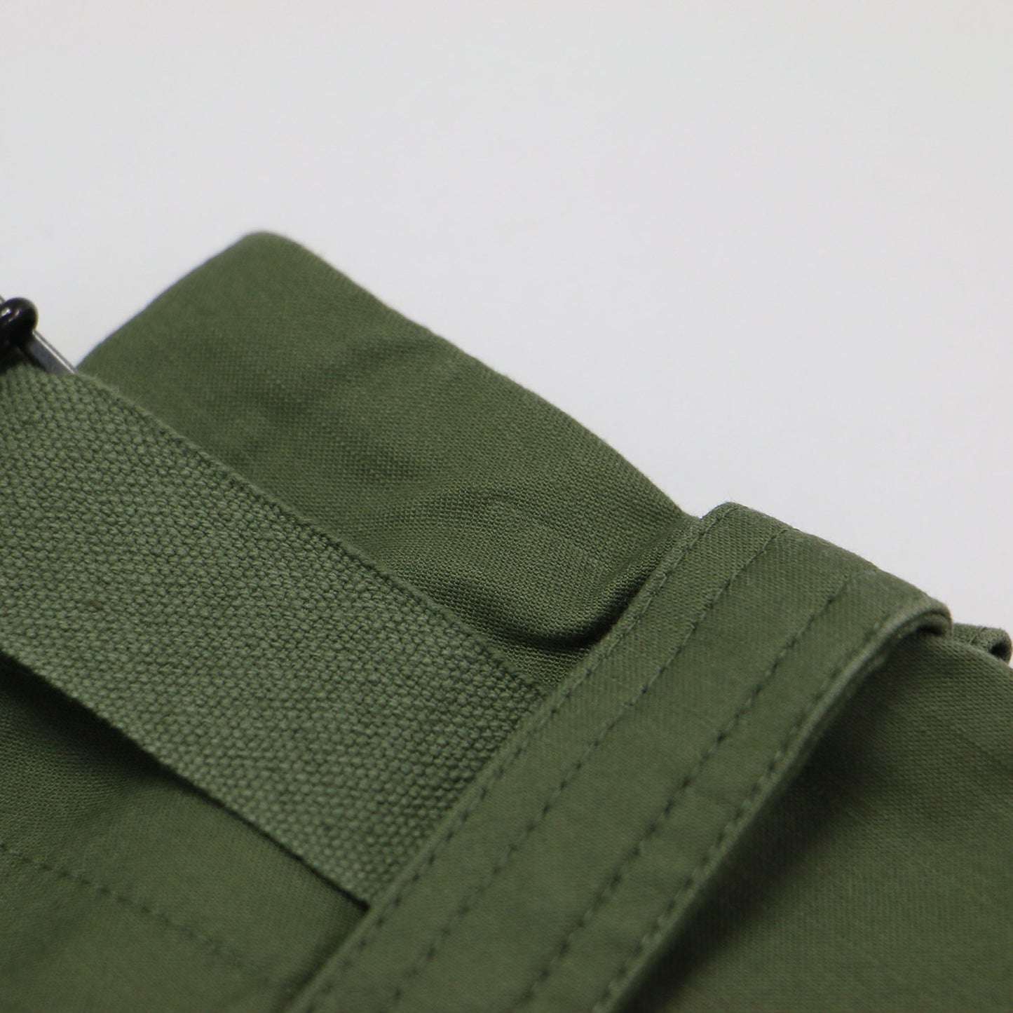 21春夏 バックサテン スラブ ミリタリーパンツ / テーパード ハイウエスト バックル ストレッチ コットン