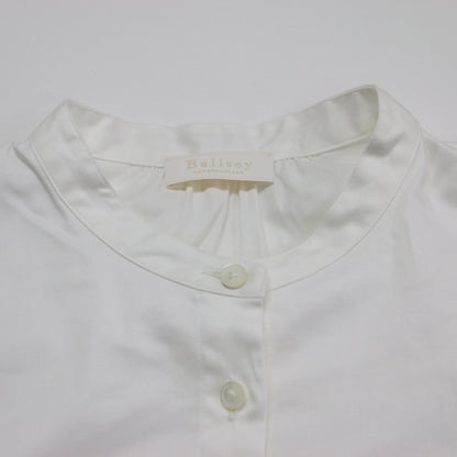 23秋冬 ハイカウントサテン パフスリーブ ワンピース / ドレス 長袖 バンドカラー ギャザー フレア ストレッチ